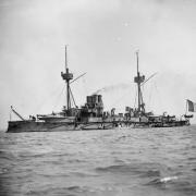 French battleship requin at anchor